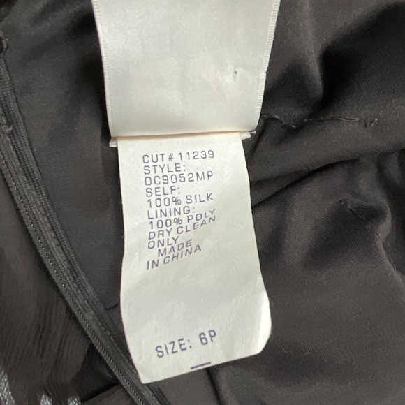 Tadashi Petite 6P 100% Silk Brown Cocktail Dress Ruched V-Neck Midi Evening - Picture 13 of 14